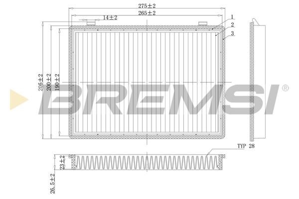 Bremsi FC0466C Filter, interior air FC0466C