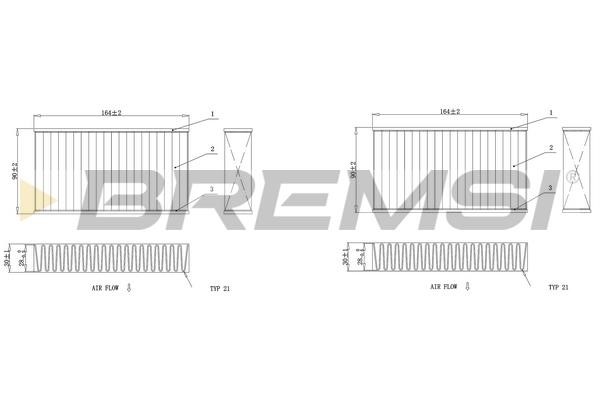 Bremsi FC0425C Filter, interior air FC0425C