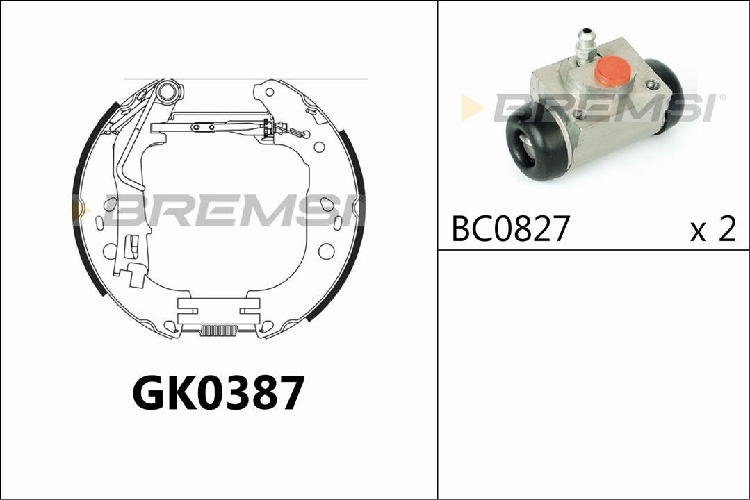 Bremsi GK0387 Brake shoe set GK0387