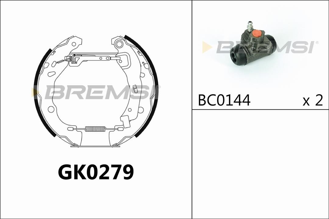 Bremsi GK0279 Brake shoe set GK0279