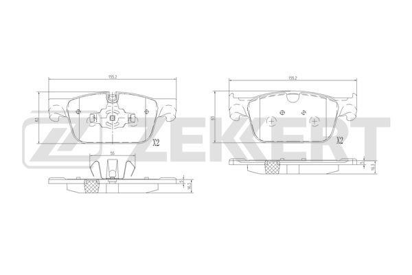 Zekkert BS-3065 Brake Pad Set, disc brake BS3065