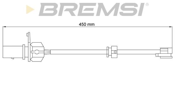 Bremsi WI0777 Warning contact, brake pad wear WI0777