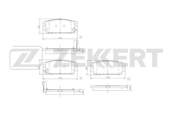 Zekkert BS-2961 Brake Pad Set, disc brake BS2961