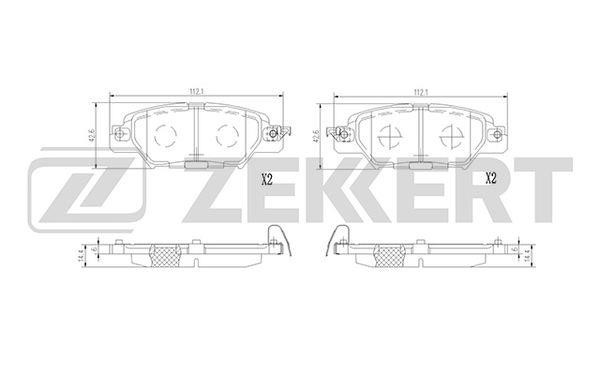 Zekkert BS-3019 Rear disc brake pads, set BS3019