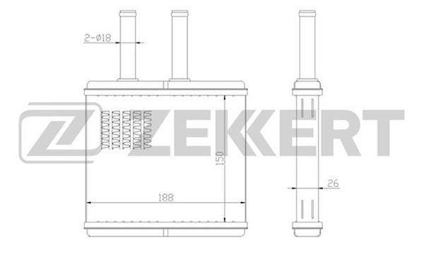 Zekkert MK-5012 Heat Exchanger, interior heating MK5012