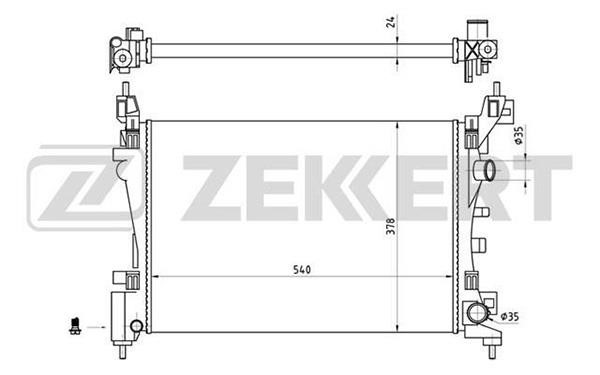 Zekkert MK-1242 Radiator, engine cooling MK1242