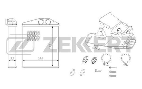Zekkert MK-5084 Heat Exchanger, interior heating MK5084