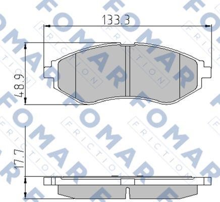 Fomar friction FO 923181 Brake Pad Set, disc brake FO923181