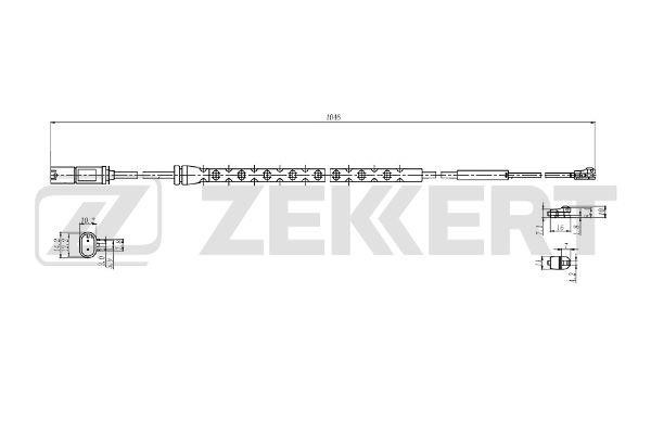 Zekkert BS-8100 Warning contact, brake pad wear BS8100