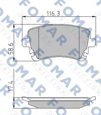 Fomar friction FO 815281 Brake Pad Set, disc brake FO815281