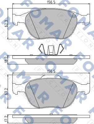 Fomar friction FO 907781 Brake Pad Set, disc brake FO907781