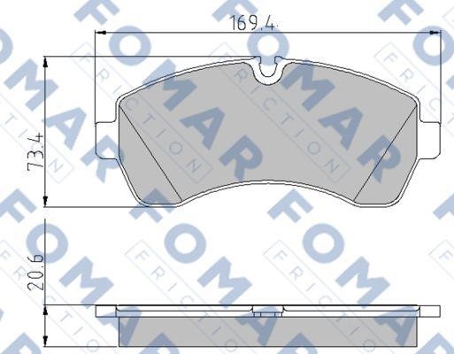 Fomar friction FO 921481 Brake Pad Set, disc brake FO921481