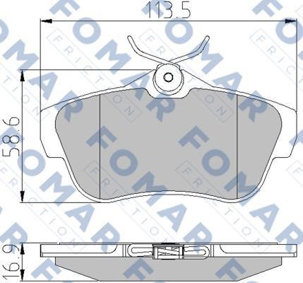 Fomar friction FO 930381 Brake Pad Set, disc brake FO930381