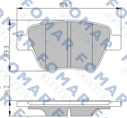 Fomar friction FO 691581 Brake Pad Set, disc brake FO691581
