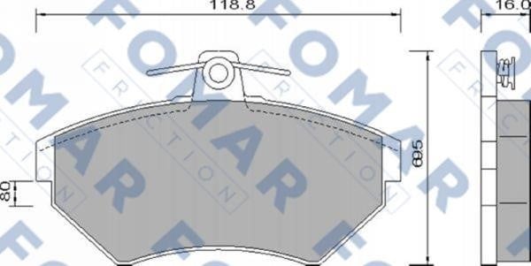 Fomar friction FO 634281 Brake Pad Set, disc brake FO634281