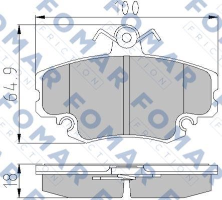 Fomar friction FO 608381 Brake Pad Set, disc brake FO608381