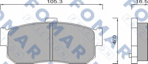 Fomar friction FO 488981 Brake Pad Set, disc brake FO488981