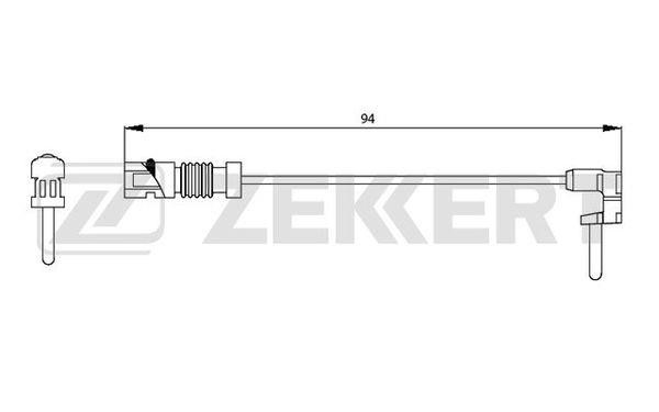 Zekkert BS-8003 Warning Contact, brake pad wear BS8003