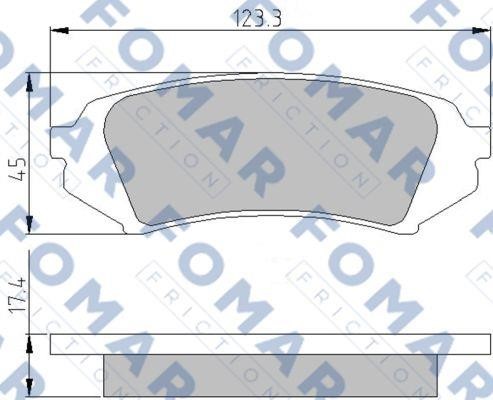 Fomar friction FO 813781 Brake Pad Set, disc brake FO813781