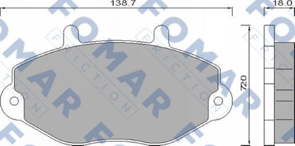 Fomar friction FO 486481 Brake Pad Set, disc brake FO486481