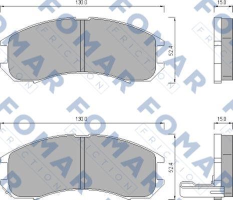 Fomar friction FO 445081 Brake Pad Set, disc brake FO445081
