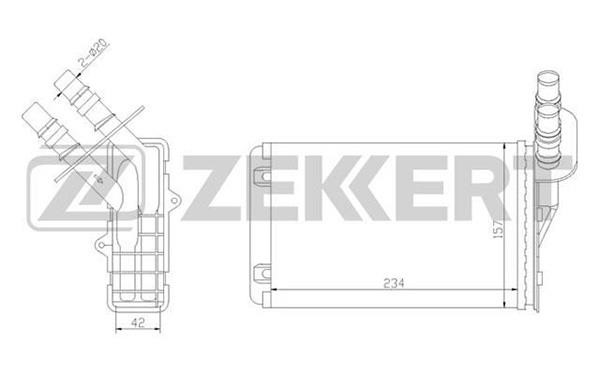 Zekkert MK-5019 Heat Exchanger, interior heating MK5019