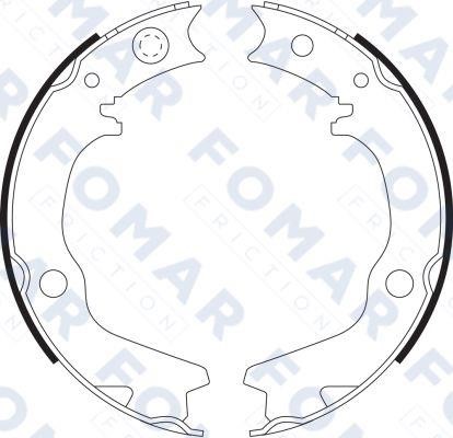 Fomar friction FO 9078 Parking brake shoes FO9078