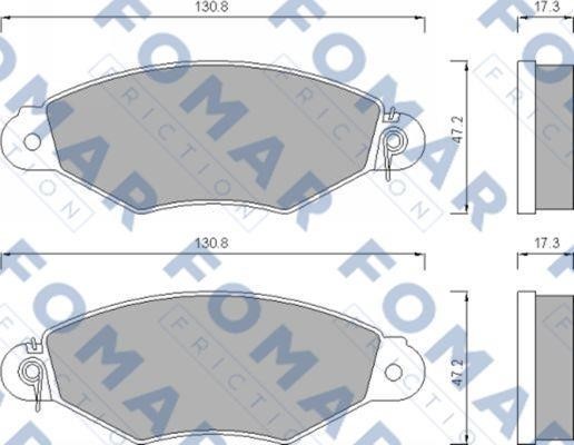 Fomar friction FO 673281 Brake Pad Set, disc brake FO673281