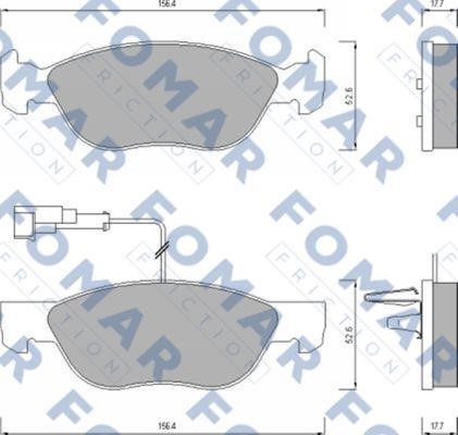 Fomar friction FO 635081 Brake Pad Set, disc brake FO635081