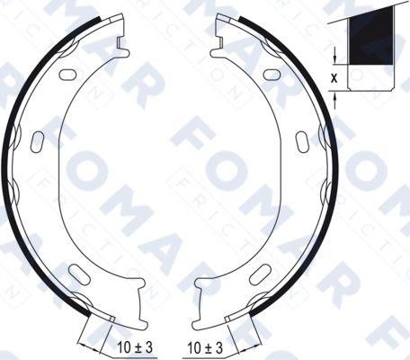 Fomar friction FO 9014 Parking brake shoes FO9014