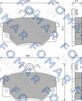 Fomar friction FO 437381 Brake Pad Set, disc brake FO437381