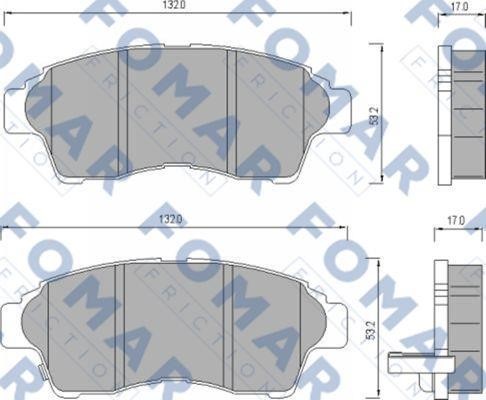 Fomar friction FO 481681 Brake Pad Set, disc brake FO481681