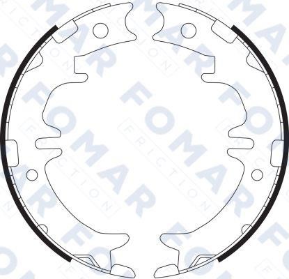Fomar friction FO 9082 Parking brake shoes FO9082