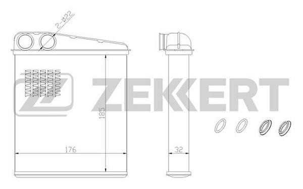 Zekkert MK-5054 Heat Exchanger, interior heating MK5054