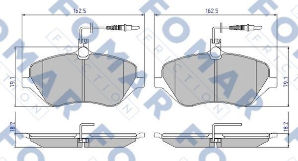 Fomar friction FO 934981 Brake Pad Set, disc brake FO934981