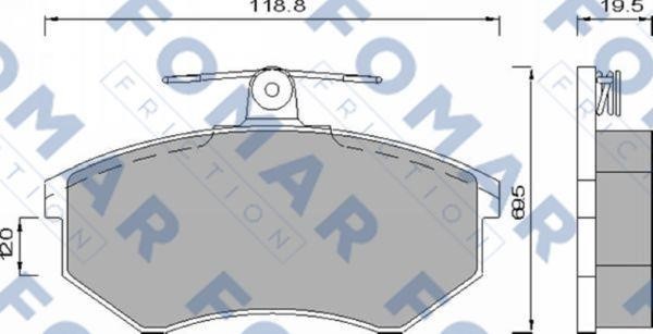 Fomar friction FO 488581 Brake Pad Set, disc brake FO488581