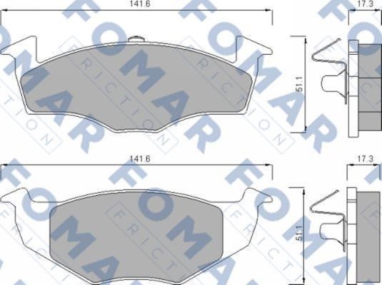 Fomar friction FO 643081 Brake Pad Set, disc brake FO643081