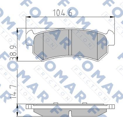 Fomar friction FO 929781 Brake Pad Set, disc brake FO929781