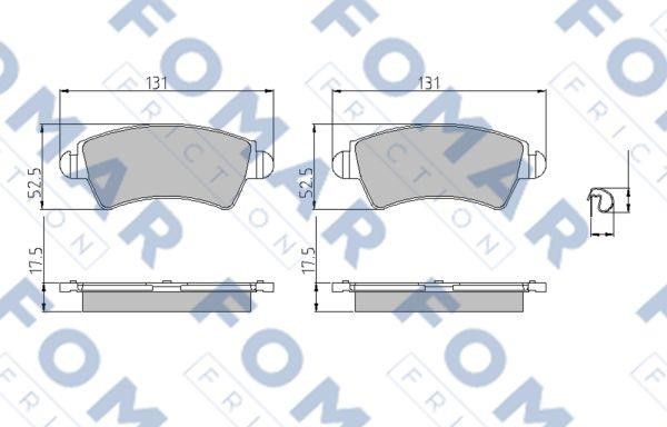 Fomar friction FO 689381 Brake Pad Set, disc brake FO689381
