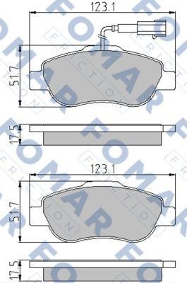 Fomar friction FO 856781 Brake Pad Set, disc brake FO856781