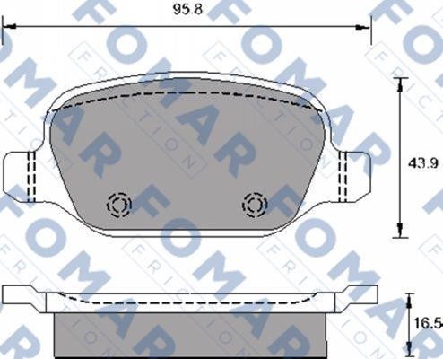 Fomar friction FO 688581 Brake Pad Set, disc brake FO688581