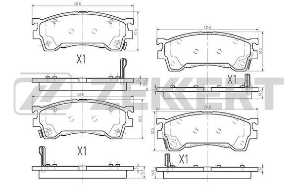 Zekkert BS-2036 Brake Pad Set, disc brake BS2036