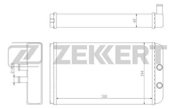 Zekkert MK-5027 Heat Exchanger, interior heating MK5027