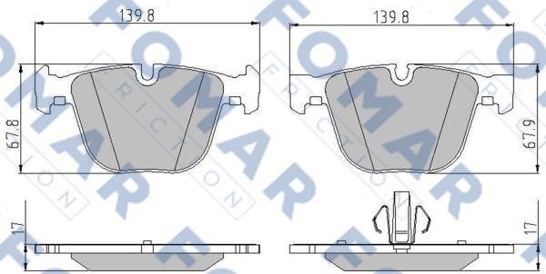 Fomar friction FO 895081 Brake Pad Set, disc brake FO895081