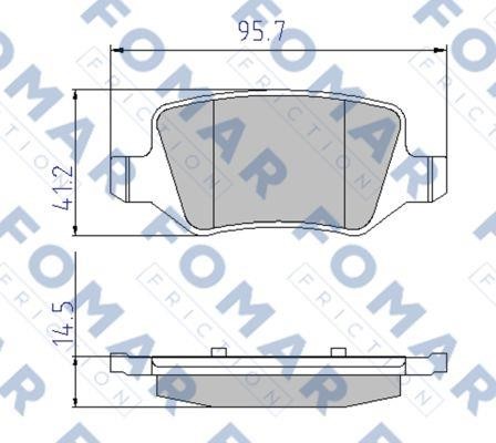 Fomar friction FO 909281 Brake Pad Set, disc brake FO909281
