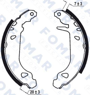 Fomar friction FO 0537 Brake shoe set FO0537