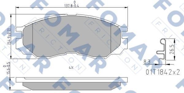Fomar friction FO 690781 Brake Pad Set, disc brake FO690781