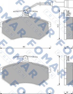 Fomar friction FO 432881 Brake Pad Set, disc brake FO432881