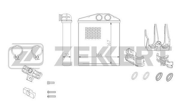 Zekkert MK-5096 Heat Exchanger, interior heating MK5096