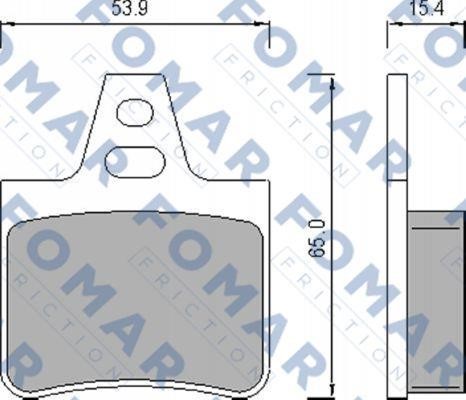 Fomar friction FO 450981 Brake Pad Set, disc brake FO450981